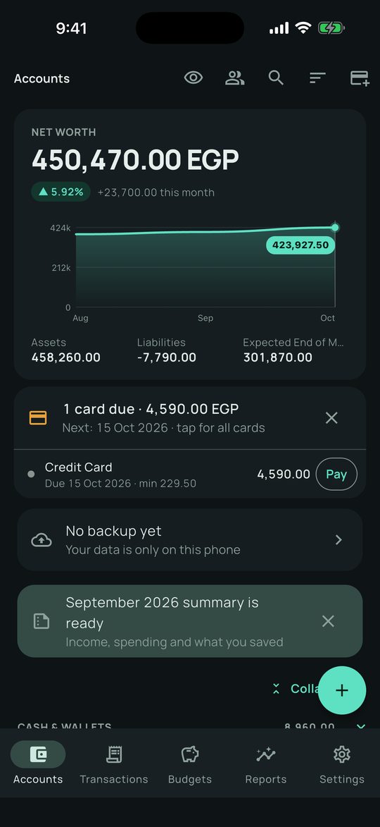 Everything you own and owe