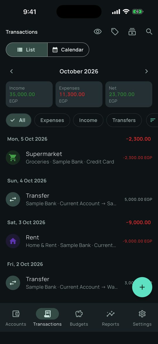 Add spending in seconds